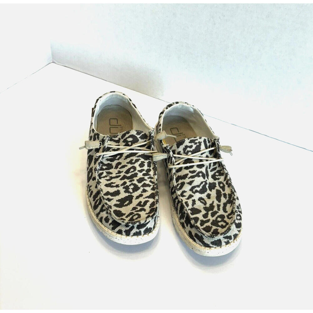 Hey Dude Wendy Woven Cheetah Gray Women's Comfort Shoes Slip On Loafer Size US 8 - Picture 3 of 9